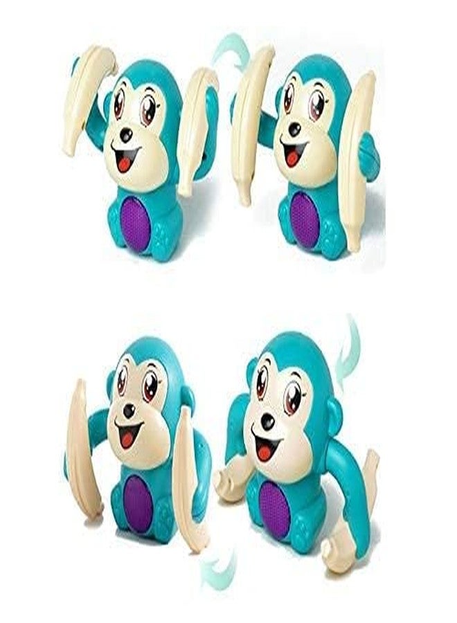 JERICOS Dancing Monkey Sensor Musical Tumbling Rolling Doll Toy for Kids, Multi-Color, Voice Control, Lights and Sounds | Kids Fun Learning Toy - Image 4
